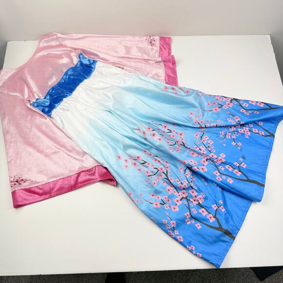 Little Adventures Disney Mulan Inspired Cherry Blossom Princess Dress Up Dress - Picture 6 of 6